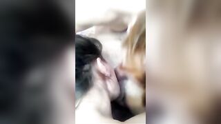 Двойной оральный секс с блондинками