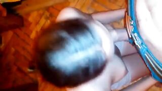 Конча на лице Насти после горячего секса