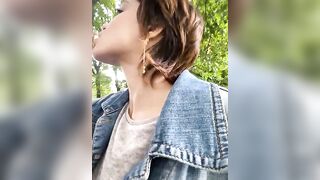Горячая Ева трахается в парке с грубым парнем