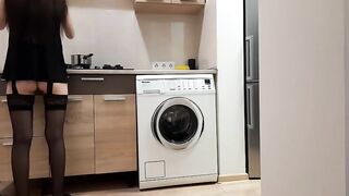 Страстная сестра в чулках на кухне: безудержное порно видео