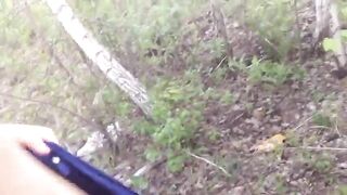 Стриптиз в лесу с горячим сексом