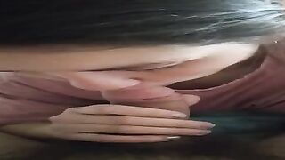 Оральный секс на камеру с грязной сучкой